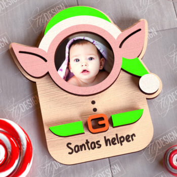 Intra απο ξύλο plywood 3mm-4mm πάχος Χριστουγεννιάτικο Photo Magnet | Ιδέα δώρου | CNC Δίασταση 15x15 cm INTRAFABR-108898203 - Image 1