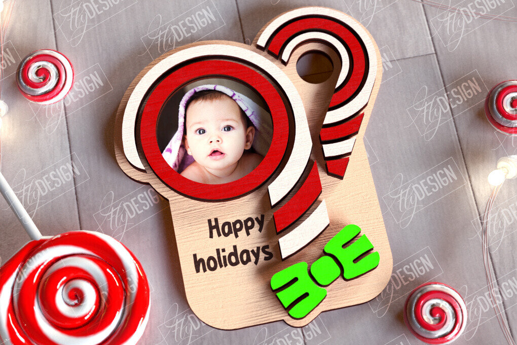 Intra απο ξύλο plywood 3mm-4mm πάχος Χριστουγεννιάτικο Photo Magnet | Ιδέα δώρου | CNC Δίασταση 15x15 cm INTRAFABR-108898209