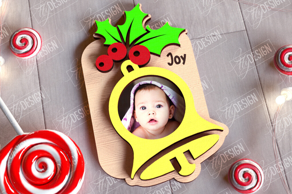 Intra απο ξύλο plywood 3mm-4mm πάχος Χριστουγεννιάτικο Photo Magnet | Ιδέα δώρου | CNC Δίασταση 15x15 cm INTRAFABR-108898213