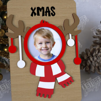 Intra απο ξύλο plywood 3mm-4mm πάχος Χριστουγεννιάτικο Photo Magnet | Ιδέα δώρου | CNC Δίασταση 15x15 cm INTRAFABR-108316474 - Image 1