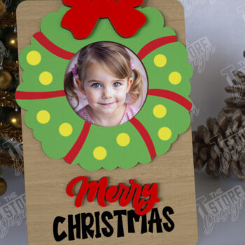 Intra απο ξύλο plywood 3mm-4mm πάχος Χριστουγεννιάτικο Photo Magnet | Ιδέα δώρου | CNC Δίασταση 15x15 cm INTRAFABR-108316552 - Image 1