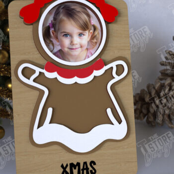 Intra απο ξύλο plywood 3mm-4mm πάχος Χριστουγεννιάτικο Photo Magnet | Ιδέα δώρου | CNC Δίασταση 15x15 cm INTRAFABR-108316835 - Image 1