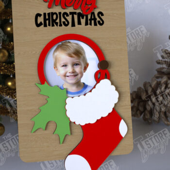 Intra απο ξύλο plywood 3mm-4mm πάχος Χριστουγεννιάτικο Photo Magnet | Ιδέα δώρου | CNC Δίασταση 15x15 cm INTRAFABR-108316840 - Image 1