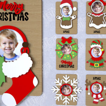 Intra απο ξύλο plywood 3mm-4mm πάχος Χριστουγεννιάτικο μαγνητών φωτογραφιών | CNC Δίασταση 15x15 cm INTRAFABR-108317040 - Image 1