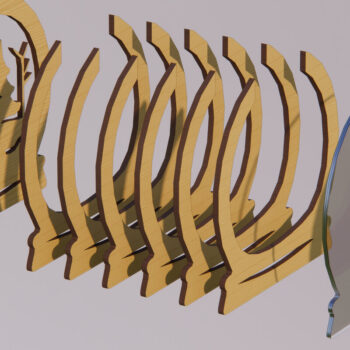 Intra απο ξύλο plywood 3mm-4mm πάχος Χριστουγεννιάτικος Κουμπαράς . Κουτί χρημάτων Δίασταση 15x15 cm INTRAFABR-80231679 - Image 2