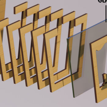 Intra απο ξύλο plywood 3mm-4mm πάχος Χριστουγεννιάτικος Κουμπαράς . Κουτί χρημάτων Δίασταση 15x15 cm INTRAFABR-80231970 - Image 2