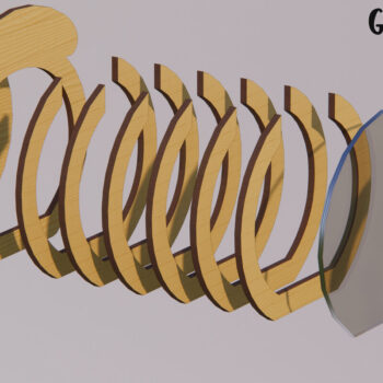 Intra απο ξύλο plywood 3mm-4mm πάχος Χριστουγεννιάτικος Κουμπαράς . Κουτί χρημάτων Δίασταση 15x15 cm INTRAFABR-80231650 - Image 2