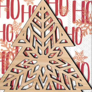 Intra απο ξύλο plywood 3mm-4mm πάχος Χριστουγεννιάτικο Pinetree Holiday χαρτοπετσέτας Δίασταση 15x15 cm INTRAFABR-109360791