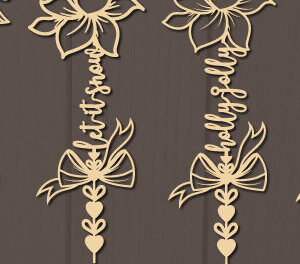 Intra απο ξύλο plywood 3mm-4mm πάχος Christmas Poinsettia Quote Stick 1168 Δίασταση 8x8 cm INTRAFABR-109833488