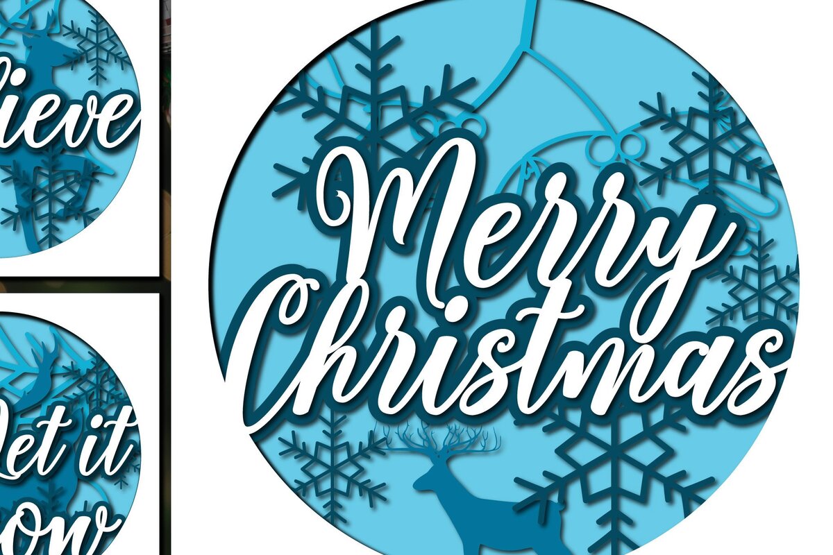 Intra απο ξύλο plywood 3mm-4mm πάχος χριστουγεννιάτικου Poinsettia Shadow Box Δίασταση 25x25 cm INTRAFABR-36158745