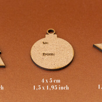 Intra απο ξύλο plywood 3mm-4mm πάχος Χριστουγεννιάτικες κάρτες δώρων για κόφτη λέιζερ Δίασταση 30x20 cm INTRAFABR-53397054 - Image 3