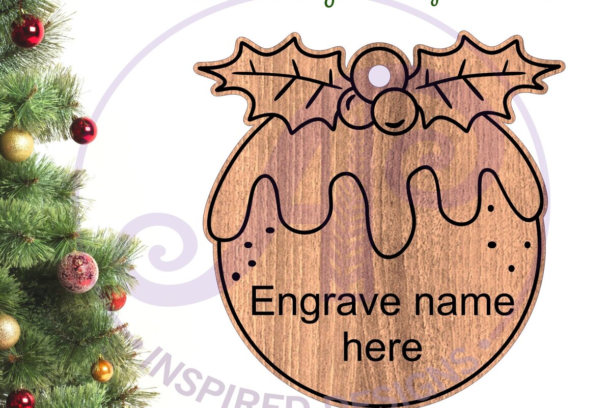 Intra απο ξύλο plywood 3mm-4mm πάχος Χριστουγεννιάτικη πουτίγκα Όνομα Μπιχλιμπίδι Δίασταση 3x3 cm INTRAFABR-82653178