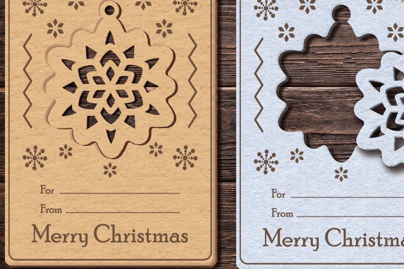 Intra απο ξύλο plywood 3mm-4mm πάχος Χριστουγεννιάτικη κάρτα παζλ// Δίασταση 18x18 cm INTRAFABR-36056120