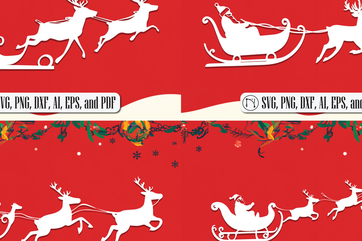 Intra απο ξύλο plywood 3mm-4mm πάχος Sleigh Christmas Reindeer Sleigh Δίασταση 8x8 cm INTRAFABR-105502516