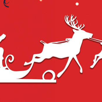 Intra απο ξύλο plywood 3mm-4mm πάχος Sleigh Christmas Reindeer Sleigh Δίασταση 8x8 cm INTRAFABR-105502516 - Image 2