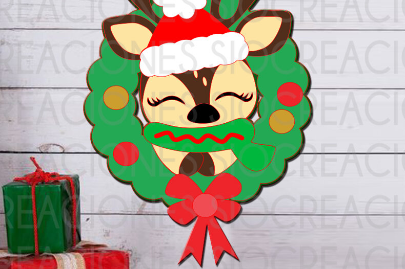 Intra απο ξύλο plywood 3mm-4mm πάχος Christmas Reindeer Δίασταση 15x15 cm INTRAFABR-81229453