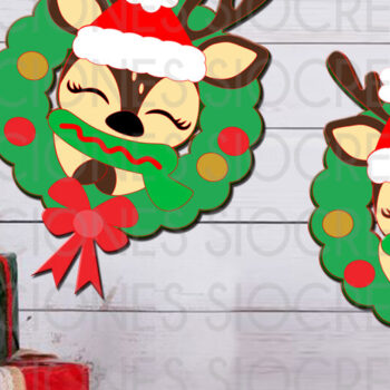 Intra απο ξύλο plywood 3mm-4mm πάχος Christmas Reindeer Δίασταση 15x15 cm INTRAFABR-81229453 - Image 3