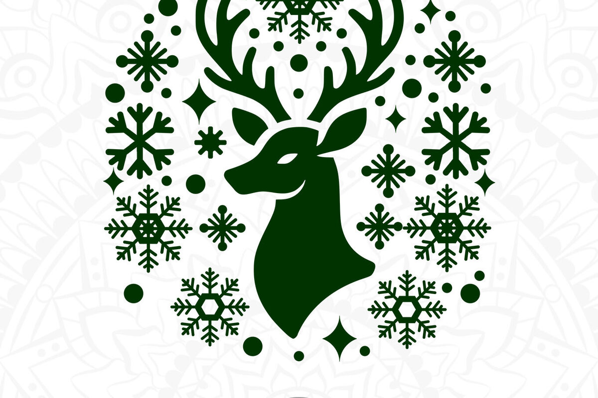 Intra απο ξύλο plywood 3mm-4mm πάχος Christmas Reindeer, Cut  Δίασταση 15x15 cm INTRAFABR-107794539