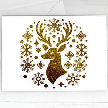 Intra απο ξύλο plywood 3mm-4mm πάχος Christmas Reindeer, Cut  Δίασταση 15x15 cm INTRAFABR-107794539 - Image 3