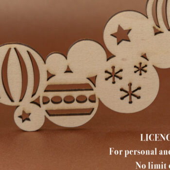 Intra απο ξύλο plywood 3mm-4mm πάχος Χριστουγεννιάτικο δαχτυλιδιού για κόφτη λέιζερ Δίασταση 15x15 cm INTRAFABR-53396902 - Image 5