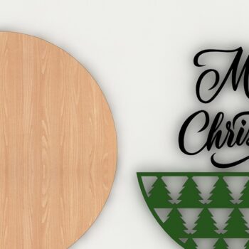 Intra απο ξύλο plywood 3mm-4mm πάχος Χριστουγεννιάτικα μοτίβα κρεμάστρας στρογγυλής πόρτας Δίασταση 30x20 cm INTRAFABR-39970542 - Image 4