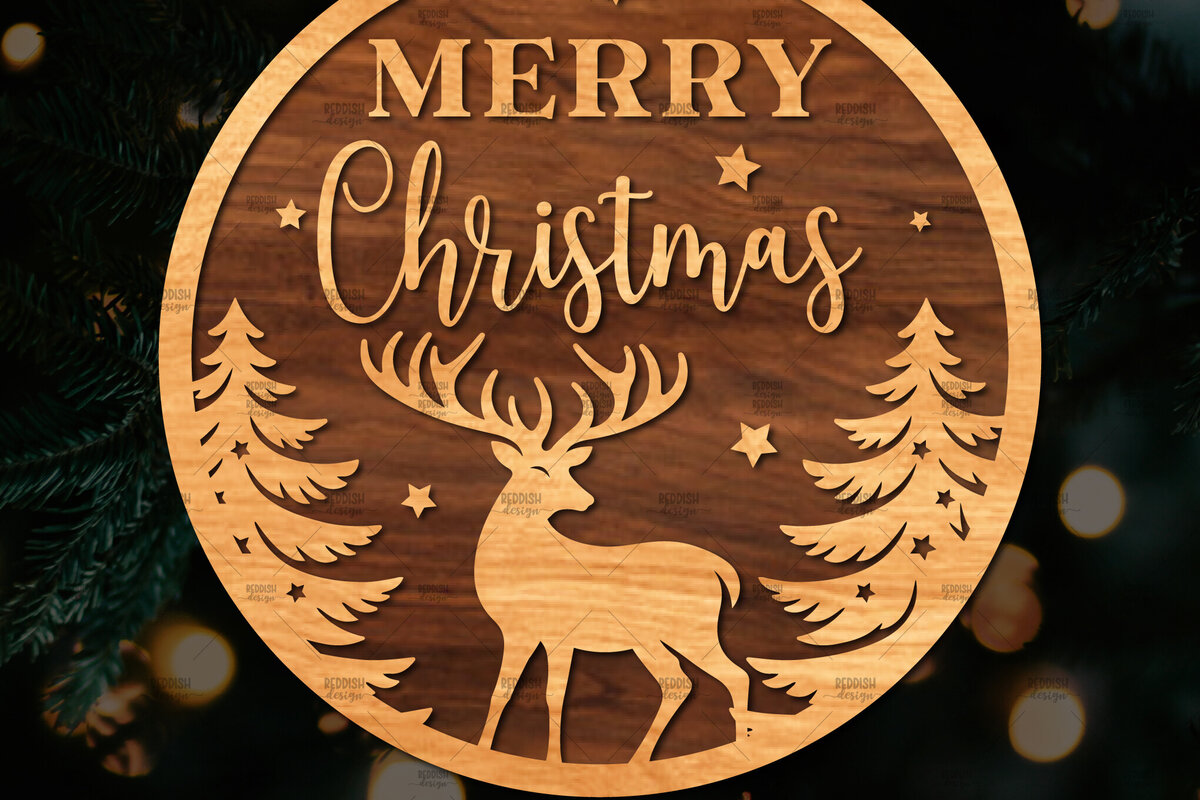 Intra απο ξύλο plywood 3mm-4mm πάχος Χριστουγεννιάτικη στρογγυλή ξύλινη πινακίδα Δίασταση 15x15 cm INTRAFABR-107368843
