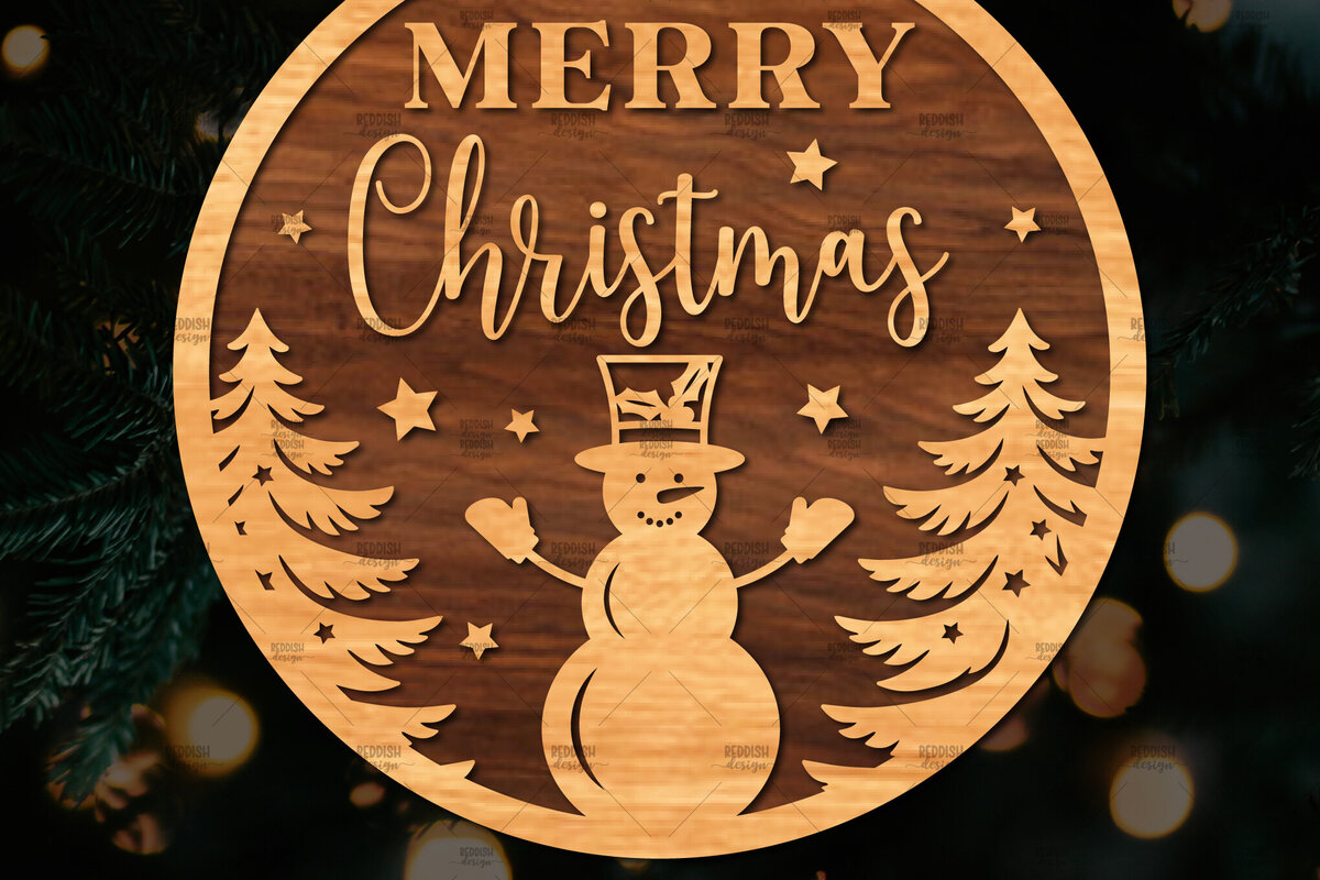 Intra απο ξύλο plywood 3mm-4mm πάχος Χριστουγεννιάτικη στρογγυλή ξύλινη πινακίδα Δίασταση 15x15 cm INTRAFABR-107369353