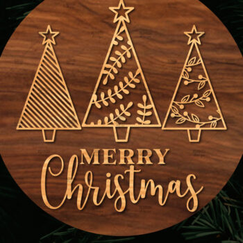 Intra απο ξύλο plywood 3mm-4mm πάχος Χριστουγεννιάτικη στρογγυλή ξύλινη πινακίδα Δίασταση 15x15 cm INTRAFABR-107368600 - Image 1