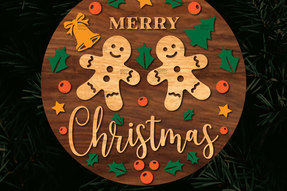 Intra απο ξύλο plywood 3mm-4mm πάχος Χριστουγεννιάτικη στρογγυλή ξύλινη πινακίδα Δίασταση 15x15 cm INTRAFABR-107369898