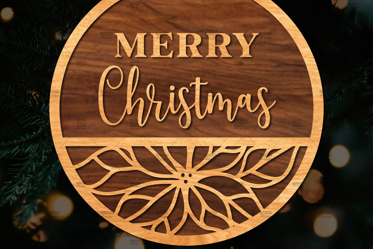 Intra απο ξύλο plywood 3mm-4mm πάχος Χριστουγεννιάτικη στρογγυλή ξύλινη πινακίδα Δίασταση 15x15 cm INTRAFABR-107368726