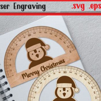 Intra απο ξύλο plywood 3mm-4mm πάχος Christmas Ruler Arch - Penguin Ruler Arc Δίασταση 15x15 cm INTRAFABR-111456358 - Image 1