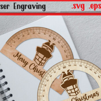 Intra απο ξύλο plywood 3mm-4mm πάχος Christmas Ruler Arch - Ruler Protactor Δίασταση 15x15 cm INTRAFABR-111576229 - Image 1