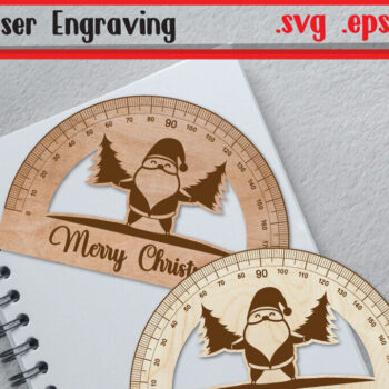 Intra απο ξύλο plywood 3mm-4mm πάχος Christmas Ruler Arch - Ruler Protactor Δίασταση 15x15 cm INTRAFABR-110644955 - Image 1