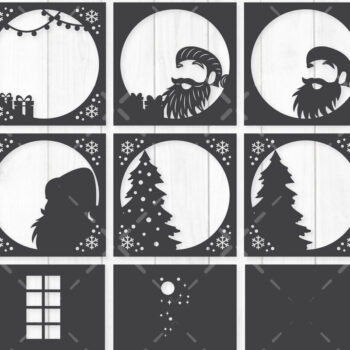 Intra απο ξύλο plywood 3mm-4mm πάχος Χριστουγεννιάτικο κουτί σκιών Άγιος Βασίλης 3D Δίασταση 30x20 cm INTRAFABR-81733260 - Image 3