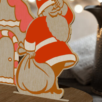 Intra απο ξύλο plywood 3mm-4mm πάχος Χριστουγεννιάτικο διακοσμητικό σταντ του Άγιου Βασίλη Δίασταση 2x2 cm INTRAFABR-108342234 - Image 1