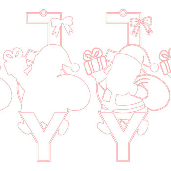 Intra απο ξύλο plywood 3mm-4mm πάχος Χριστουγεννιάτικο στολίδι Santa Joy Cut  Δίασταση 8x8 cm INTRAFABR-106529957 - Image 2