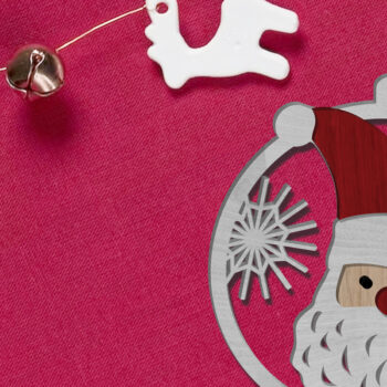 Intra απο ξύλο plywood 3mm-4mm πάχος Χριστουγεννιάτικο στολίδι του Άγιου Βασίλη, κομμένα Δίασταση 4x4 cm INTRAFABR-85224968 - Image 3