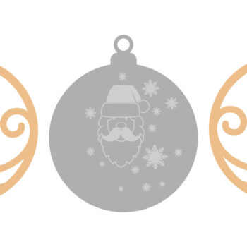 Intra απο ξύλο plywood 3mm-4mm πάχος Χριστουγεννιάτικο στολίδι Άγιου Βασίλη, κομμένο πρότυπο Δίασταση 4x4 cm INTRAFABR-84732576 - Image 3