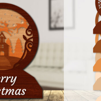 Intra απο ξύλο plywood 3mm-4mm πάχος Χριστουγεννιάτικο έλκηθρο 3D  Δίασταση 30x20 cm INTRAFABR-110790599 - Image 1