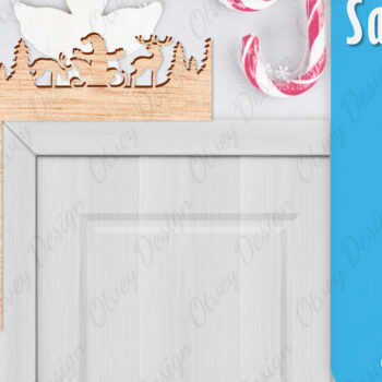 Intra απο ξύλο plywood 3mm-4mm πάχος Χριστουγεννιάτικο Santa Sleigh Door Corner  Δίασταση 30x20 cm INTRAFABR-110788909 - Image 9