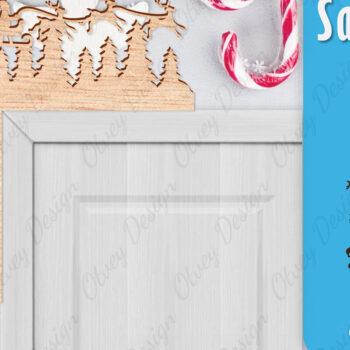 Intra απο ξύλο plywood 3mm-4mm πάχος Χριστουγεννιάτικο Santa Sleigh Door Corner  Δίασταση 30x20 cm INTRAFABR-110788909 - Image 11