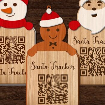 Intra απο ξύλο plywood 3mm-4mm πάχος Χριστουγεννιάτικο Santa Tracker Δίασταση 15x15 cm INTRAFABR-104821844 - Image 1