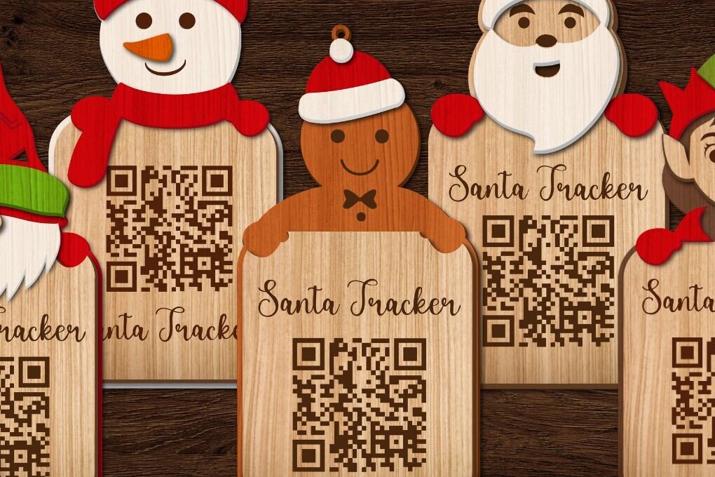 Intra απο ξύλο plywood 3mm-4mm πάχος Χριστουγεννιάτικο Santa Tracker Δίασταση 15x15 cm INTRAFABR-104821844 - Image 1