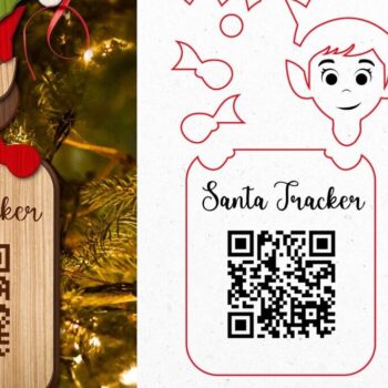 Intra απο ξύλο plywood 3mm-4mm πάχος Χριστουγεννιάτικο Santa Tracker Δίασταση 15x15 cm INTRAFABR-104821844 - Image 2