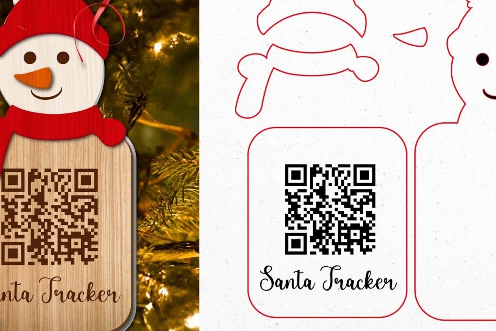 Intra απο ξύλο plywood 3mm-4mm πάχος Χριστουγεννιάτικο Santa Tracker Δίασταση 15x15 cm INTRAFABR-104821844 - Image 4