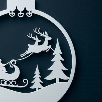 Intra απο ξύλο plywood 3mm-4mm πάχος Χριστουγεννιάτικο Sleigh Δίασταση 15x15 cm INTRAFABR-110903139 - Image 4