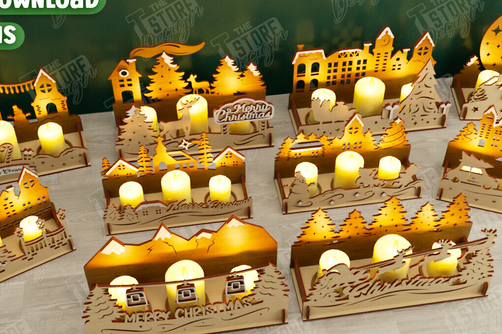 Intra απο ξύλο plywood 3mm-4mm πάχος λαμπάδας χριστουγεννιάτικου σκηνικού|CNC Δίασταση 15x15 cm INTRAFABR-107823135