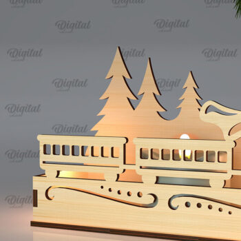 Intra απο ξύλο plywood 3mm-4mm πάχος Χριστουγεννιάτικη Σκηνή Κηροπήγια Δίασταση 15x15 cm INTRAFABR-105629867 - Image 10
