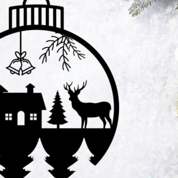 Intra απο ξύλο plywood 3mm-4mm πάχος Cut Χριστουγεννιάτικου Scene Δίασταση 15x15 cm INTRAFABR-40117916 - Image 1