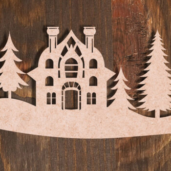 Intra απο ξύλο plywood 3mm-4mm πάχος Cut Χριστουγεννιάτικου Scene Δίασταση 15x15 cm INTRAFABR-105488391 - Image 6